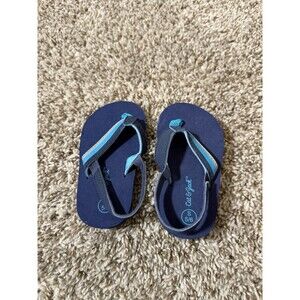 Cat & Jack Toddler Flip Flop Sandals Blue Size S 5/6 Lightweight Summer Shoes